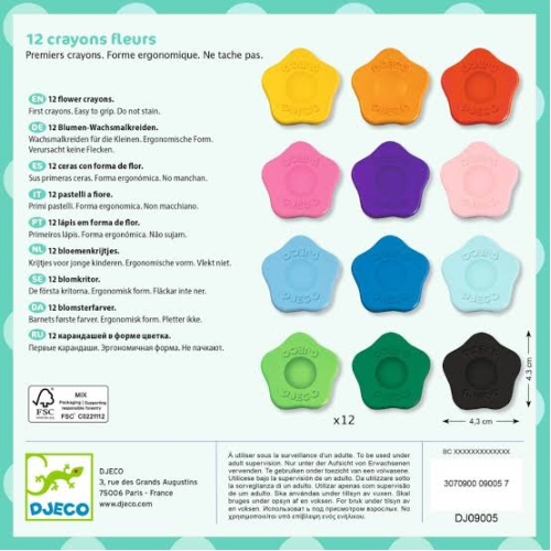 Djeco Набор Карандашей В Форме Цветка Для Малышей 12