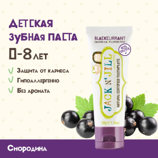 Натуральная Зубная Паста С Органической Смородиной 50 Г. Шк 9312657011010