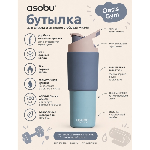 Бутылка из нержавеющей стали Пастельно-голубая