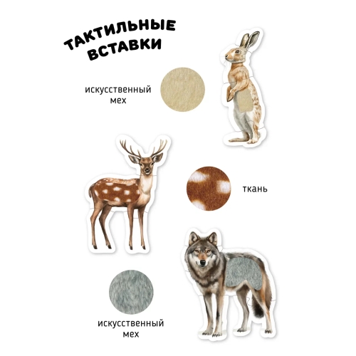 Животные В Лесу. Тактильные Пазлы