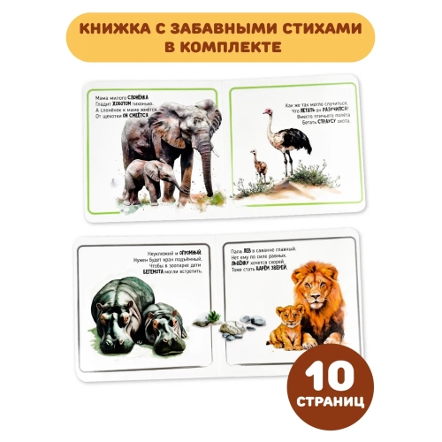 Животные В Африке. Тактильные Пазлы