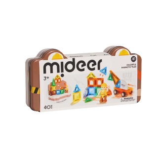 Mideer Colorful Magnetic Tiles - Junior Engineer Mini Tiles