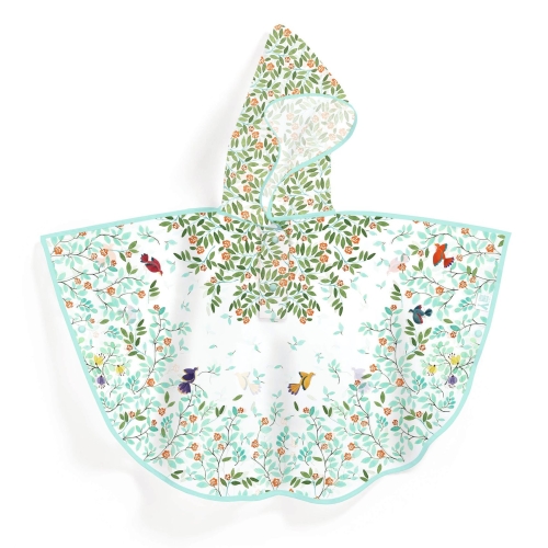 Дождевик-Пончо Для Детей (5-7 Лет) - Листья И Птицы, Djeco Dd04681, 5/7 Лет