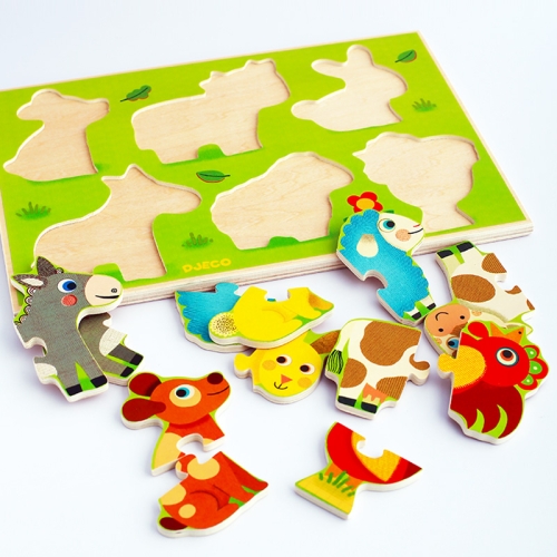 Рамка-Вкладыш Djeco «Животные На Лугу»