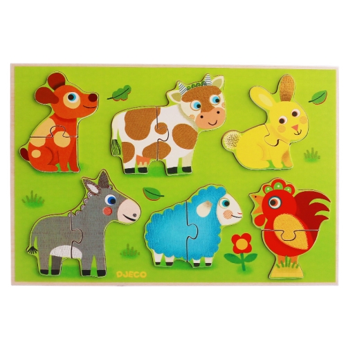 Рамка-Вкладыш Djeco «Животные На Лугу»