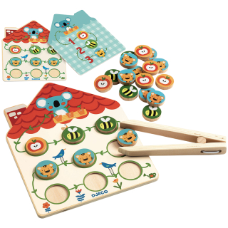 Развивающая Деревянная Игра - Пинцет Pinstou, Djeco Dj01627