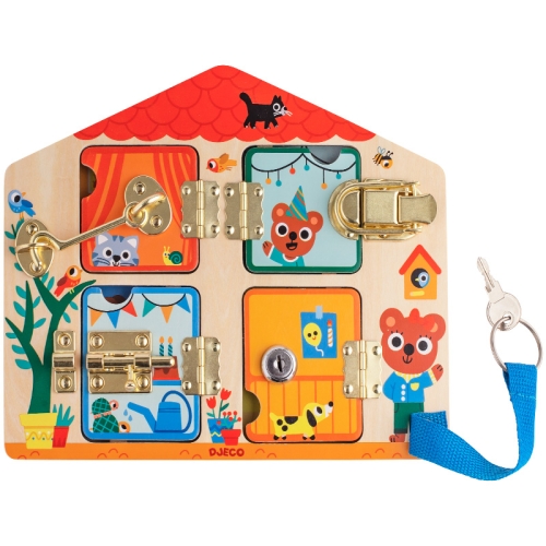 Развивающая Деревянная Игра - Дом С Замками, Djeco Dj01659
