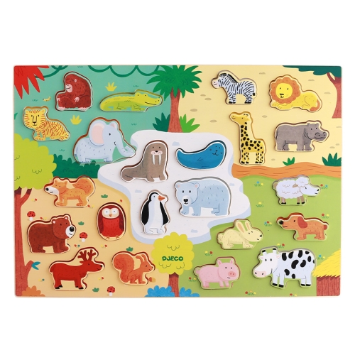 Деревянная Зоопарк Пазл Djeco (Dj01830 Зоопарк Пазл)
