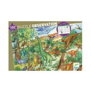 Djeco Пазл На Наблюдательность - Динозавры, 100 Эл., 5+ Лет, Dj07424