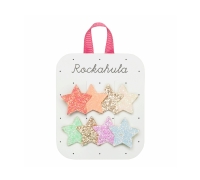 Rainbow Shimmer Star Clips
