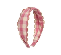 Scalloped Gingham Headband