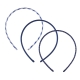 School 3 Pack Headbands Blue