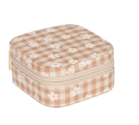Квадратная Шкатулка Для Украшений “Клетчатая Ромашка”