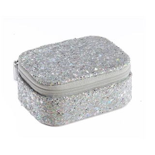 Confetti Glitter Silver Mini Jewellery Box