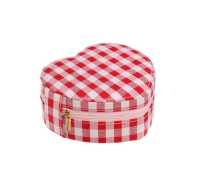Gingham Love Heart Jewellery Box