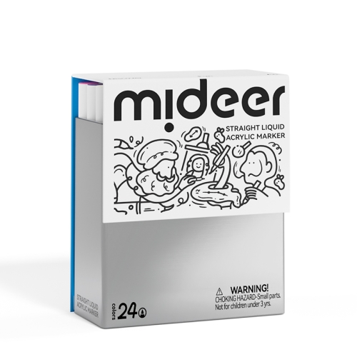 Mideer Straight Liquid Acrylic Marker - 24 Colors