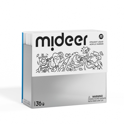 Mideer Straight Liquid Acrylic Marker - 36 Colors