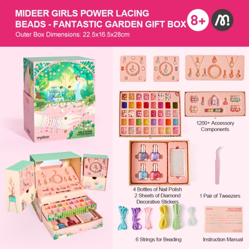 Mideer Girls Power Lacing Beads - Princess Treasure Box
