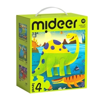 Серия Пазлов Mideer Level Up!Level 4: Тема Динозавров
