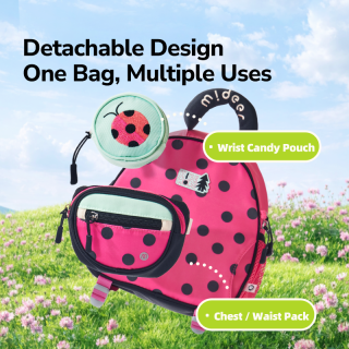 Mideer Outing Kids Backpack-Little Pink Ladybug