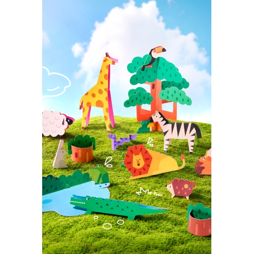 Mideer 3D Paper Craft-Forest Animals