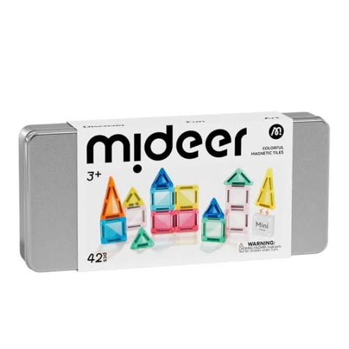 Mideer Colorful Magnetic Tiles - Junior Engineer Mini Tiles