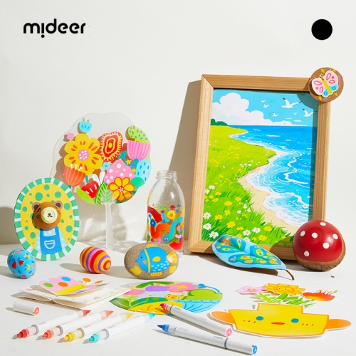 Mideer Dual-Tip Straight Liquid Acrylic Marker - 36 Colors