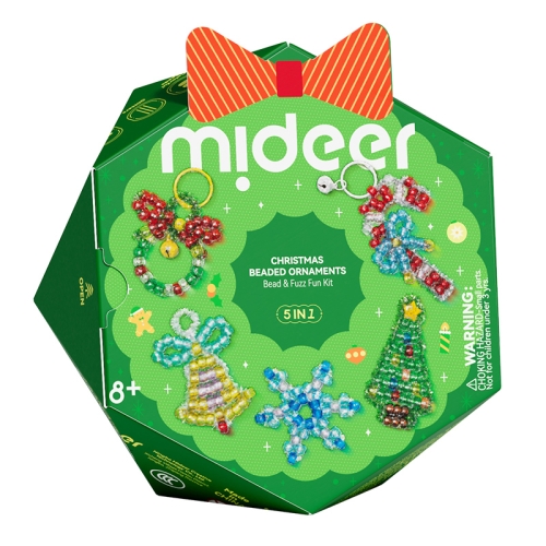 Рождественские Украшения Из Бисера Mideer — Набор Для Создания Забавных Бусинок И Пуха