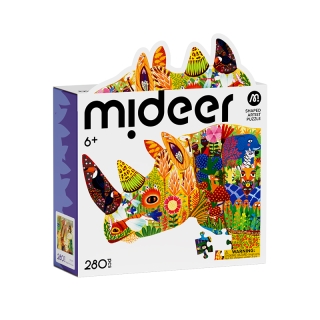 Mideer Shaped Artist Puzzle - Dreamy Rhino