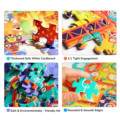Mideer Shaped Artist Puzzle - Dinosaur World