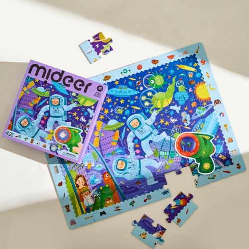 Mideer Build & Seek Puzzle - Space Treasure Hunt