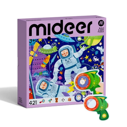 Mideer Build & Seek Puzzle - Space Treasure Hunt