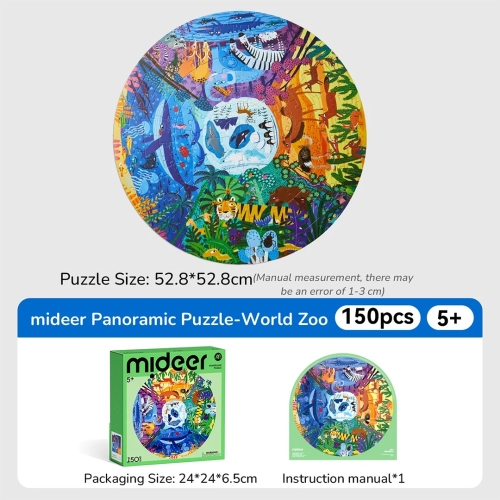 Mideer Panoramic Puzzle - Animals Around The World
