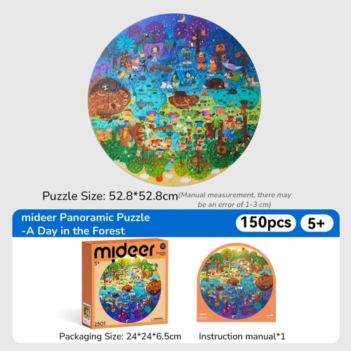 Mideer Panoramic Puzzle - A Day In The Forest