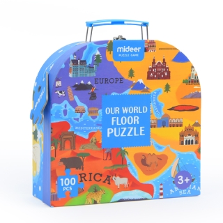 Mideer Gift Portable Puzzle - Our World Floor (104P)