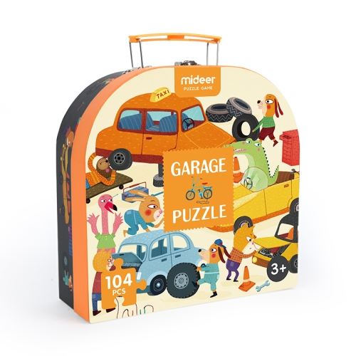 Mideer Gift Portable Puzzle - Busy Garage (104P)