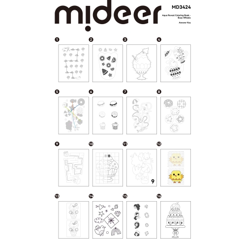Mideer Aqua Reveal Coloring Book - Creamy Dreams