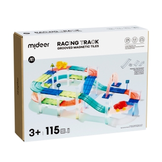 Mideer Racing Track Grooved Magnetic Tiles