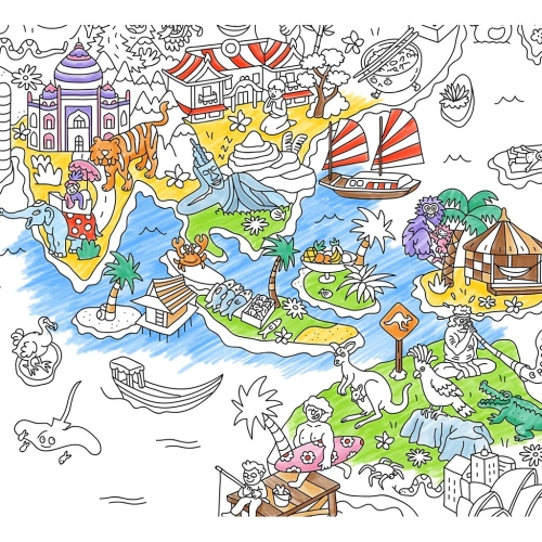 Poster A Colorier Atlas 100X70