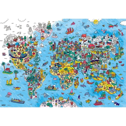 Poster A Colorier Atlas 100X70