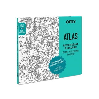 Poster A Colorier Atlas 100X70