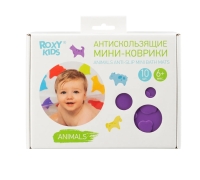 Мини-Коврики Антискользящие Для Ванны Animals, Цветные 10 Шт.