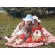 Cherry Gingham Reversible Sun Hat 7-10 Years