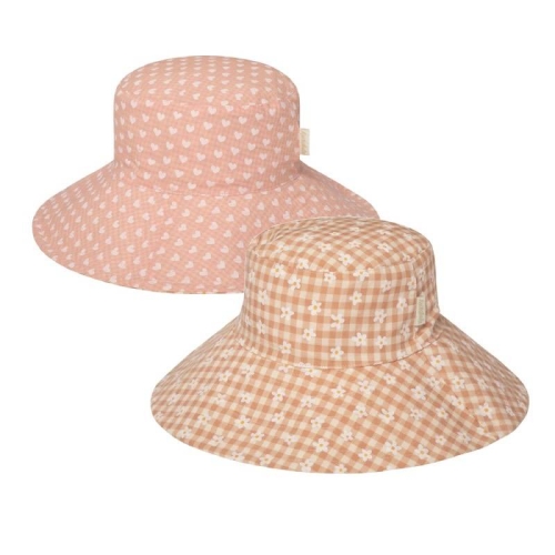 Daisy Gingham Reversible Sun Hat 3-6 Years