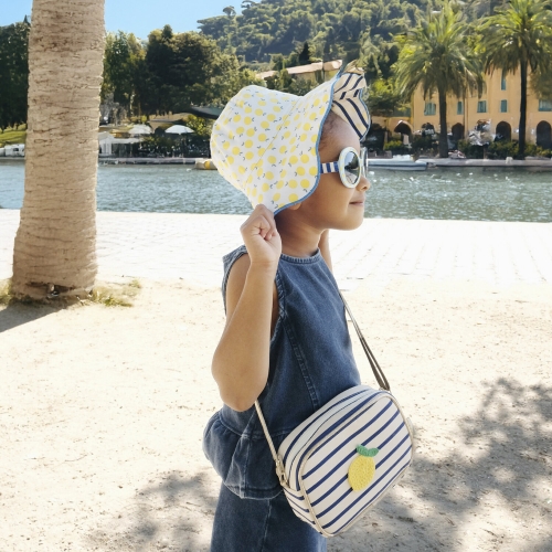 Lemon Drop Stripy Reversible Sun Hat 3-6 Years