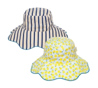 Lemon Drop Stripy Reversible Sun Hat 3-6 Years