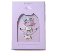 Unicorn Hair & Jewellery Set